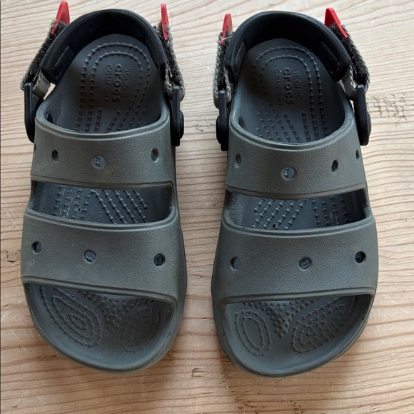CROCS Other - CROCS Kids Black and Red Sandals Size 13